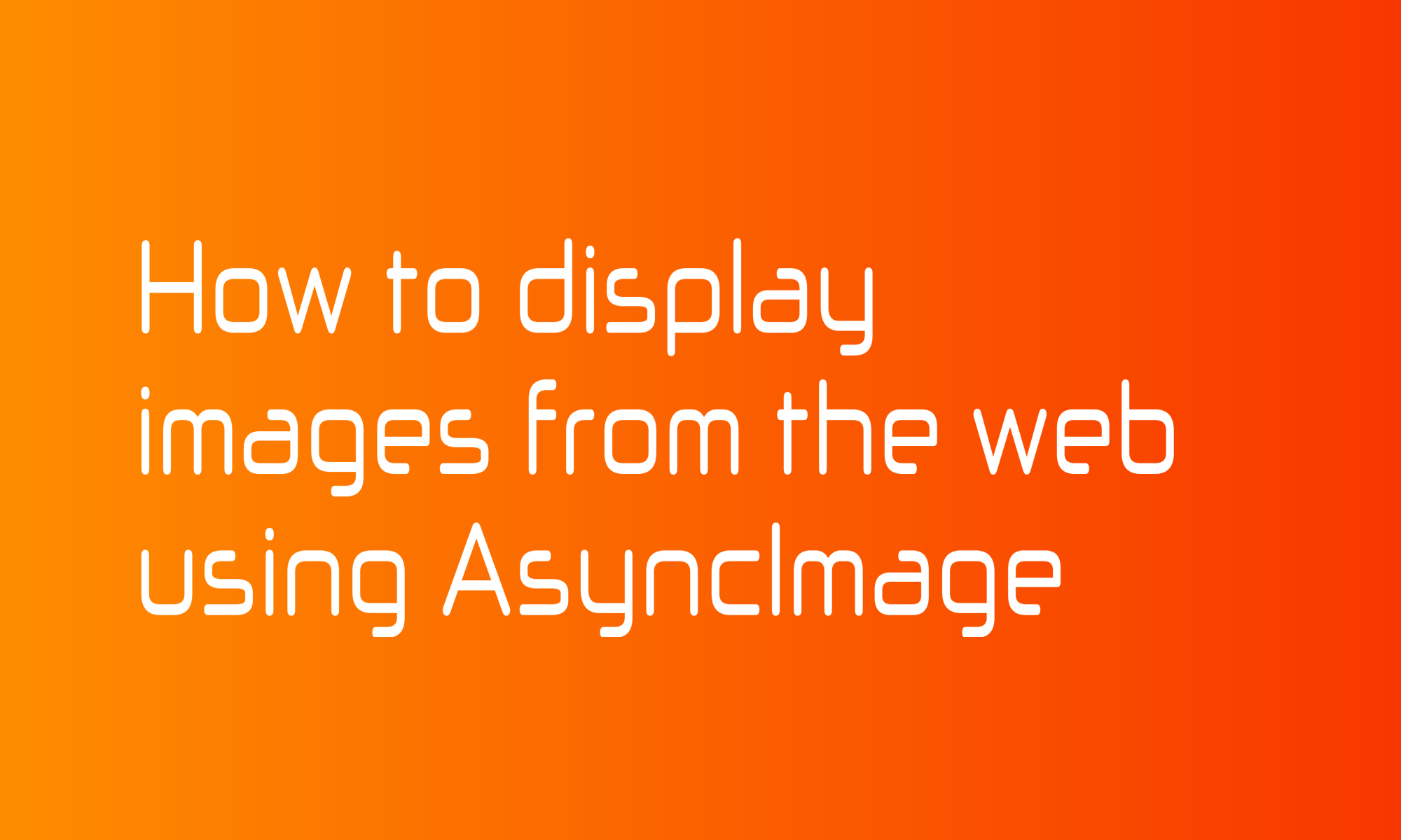 How to display images from the web using AsyncImage